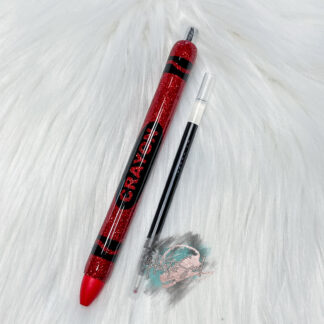 Red Crayon Ink Pen